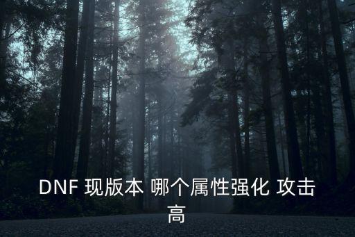 DNF 现版本 哪个属性强化 攻击高