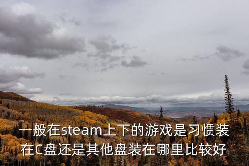 一般在steam上下的游戏是习惯装在C盘还是其他盘装在哪里比较好