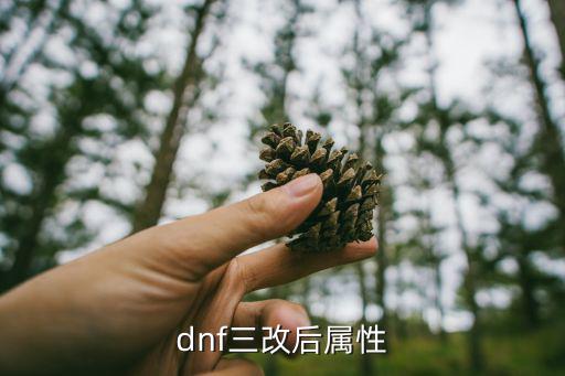 dnf三改后属性