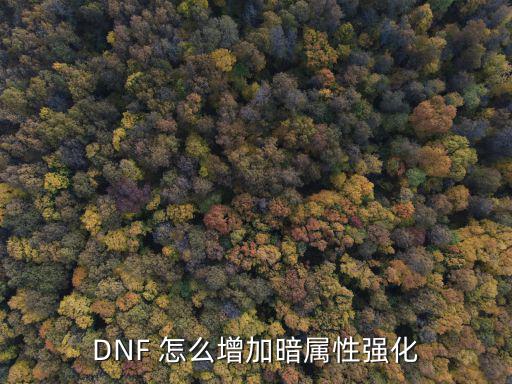 DNF 怎么增加暗属性强化