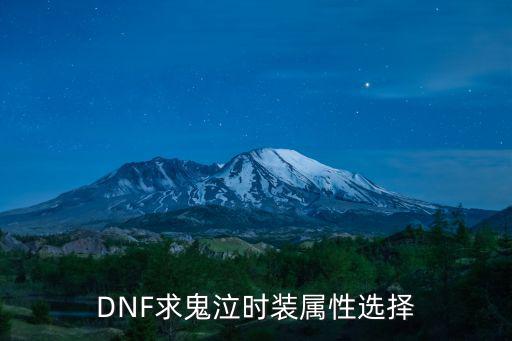 dnf鬼泣时装什么属性好，DNF鬼泣时装属性怎么选