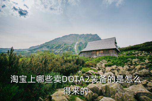 淘宝上哪些卖DOTA2装备的是怎么得来的