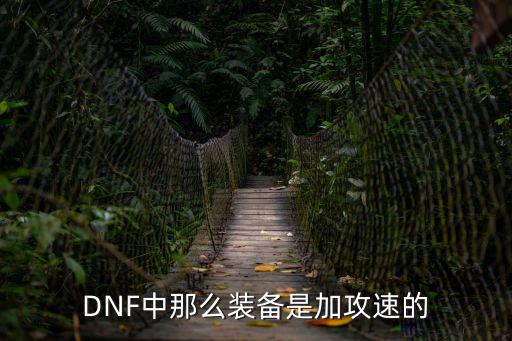 DNF中那么装备是加攻速的