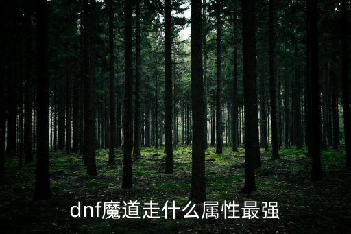 dnf魔道走什么属性最强