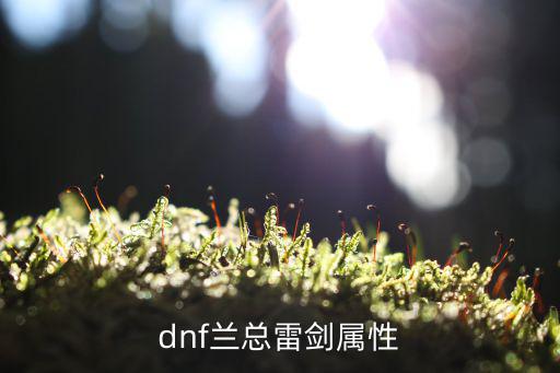 dnf兰总雷剑属性