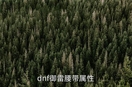 dnf御雷腰带属性