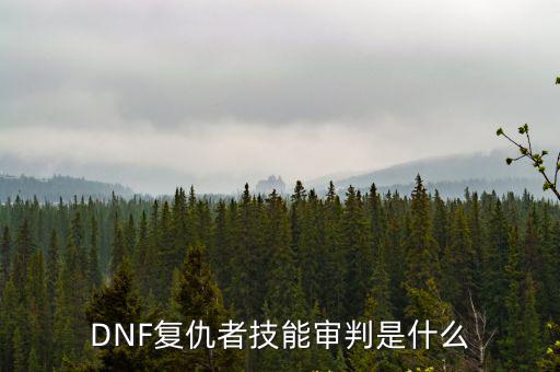 DNF复仇者技能审判是什么