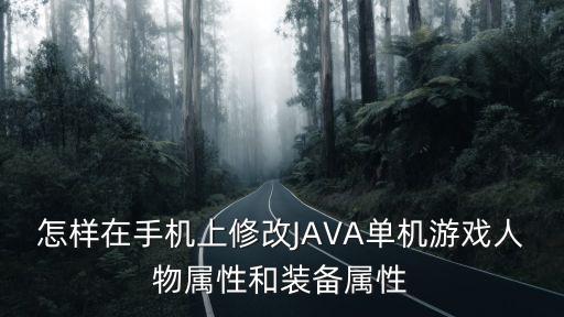 怎样在手机上修改JAVA单机游戏人物属性和装备属性