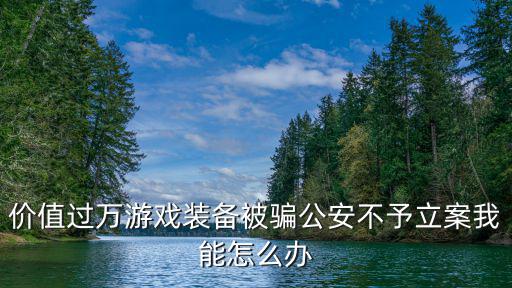 游戏装备被骗如何立案，价值过万游戏装备被骗公安不予立案我能怎么办