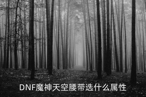 DNF魔神天空腰带选什么属性