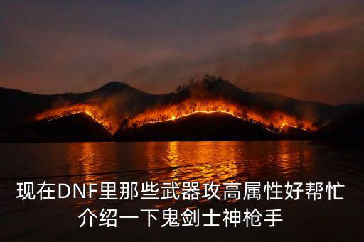 现在DNF里那些武器攻高属性好帮忙介绍一下鬼剑士神枪手