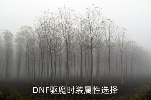 DNF驱魔时装属性选择