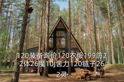 游戏装备如何询价，120装备询价120衣服199防22体26魔10J舍力120链子262灵