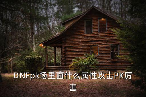 DNFpk场里面什么属性攻击PK厉害