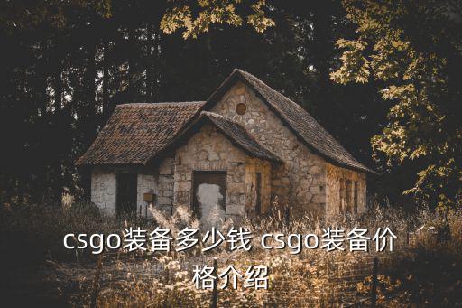 csgo装备多少钱 csgo装备价格介绍