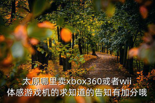 太原哪里卖xbox360或者wii体感游戏机的求知道的告知有加分哦