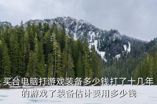 买台电脑打游戏装备多少钱打了十几年的游戏了装备估计要用多少钱