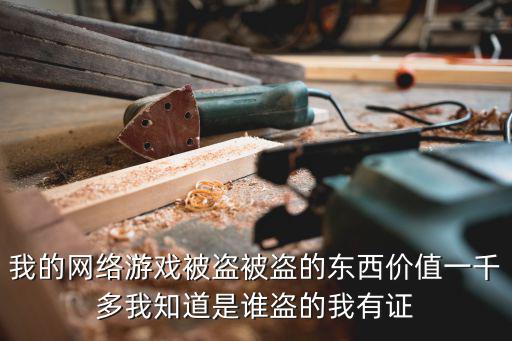 我的网络游戏被盗被盗的东西价值一千多我知道是谁盗的我有证