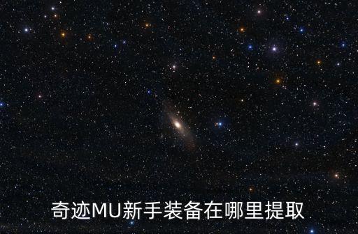 奇迹MU新手装备在哪里提取