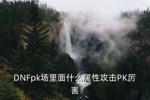 DNFpk场里面什么属性攻击PK厉害