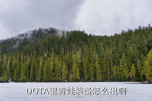 如何养蛙游戏装备，DOTA里青蛙装备怎么出啊