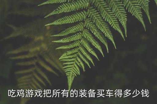 吃鸡游戏把所有的装备买车得多少钱