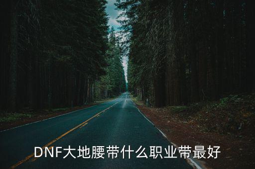 DNF大地腰带什么职业带最好