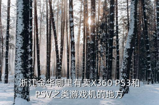 浙江金华哪里有卖X360 PS3和PSV之类游戏机的地方