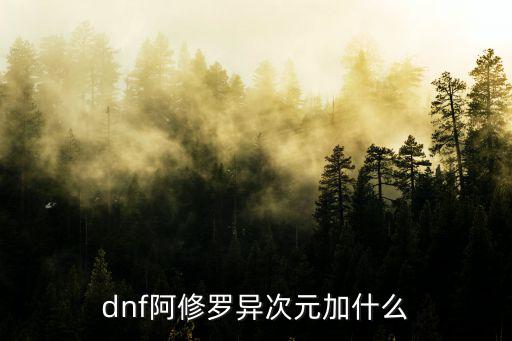 dnf阿修罗异次元加什么