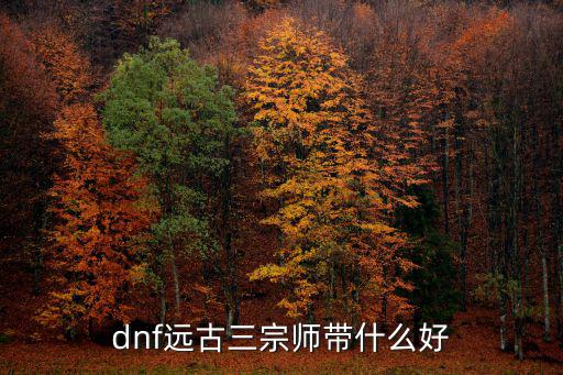 dnf远古三宗师带什么好