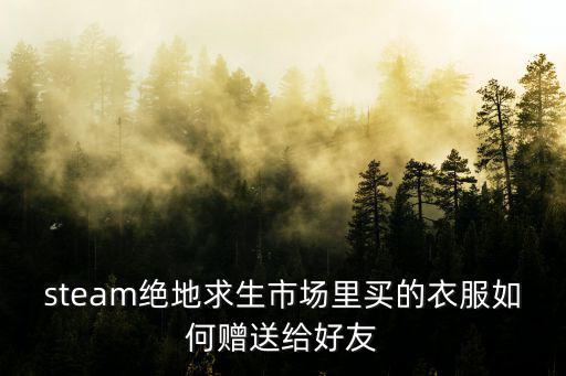 steam绝地求生市场里买的衣服如何赠送给好友