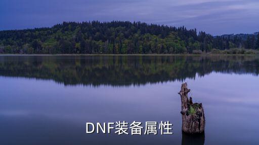 dnf装备都什么属性吗，DNF装备属性