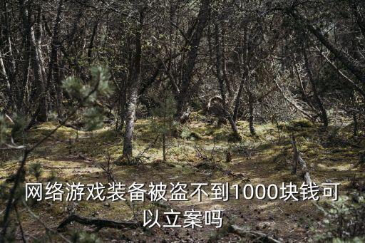 网络游戏装备被盗不到1000块钱可以立案吗