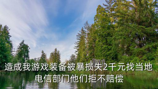 造成我游戏装备被暴损失2千元找当地电信部门他们拒不赔偿