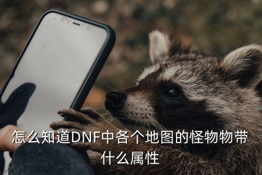 怎么知道DNF中各个地图的怪物物带什么属性