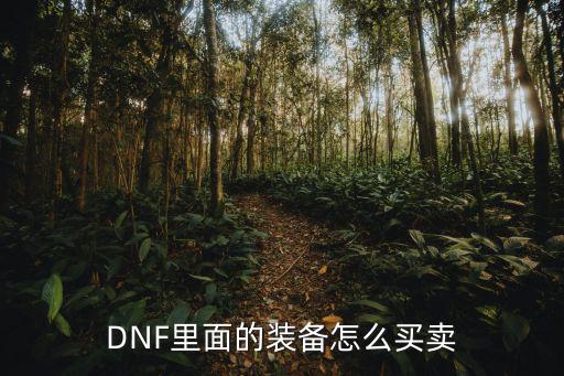 DNF里面的装备怎么买卖