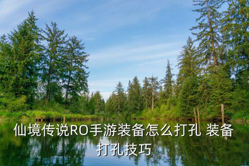 仙境传说RO手游装备怎么打孔 装备打孔技巧