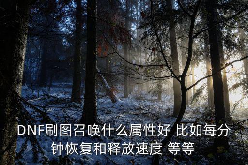 dnf召唤打什么属性卡片，DNF召唤师王姐流附魔附什么卡好