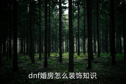 dnf婚房怎么装饰知识