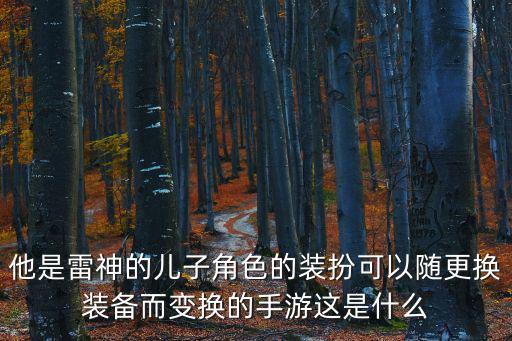 他是雷神的儿子角色的装扮可以随更换装备而变换的手游这是什么