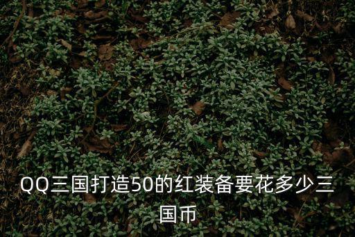 三国游戏装备多少钱，QQ三国打造50的红装备要花多少三国币