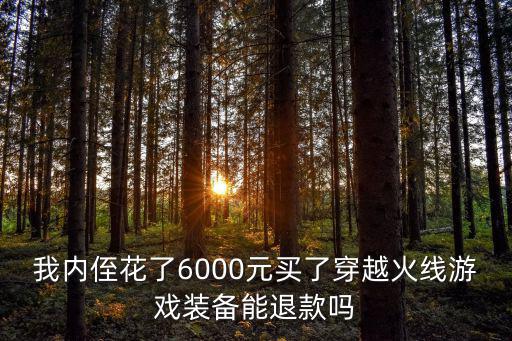 我内侄花了6000元买了穿越火线游戏装备能退款吗