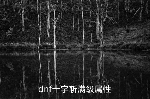 dnf十字斩满级属性