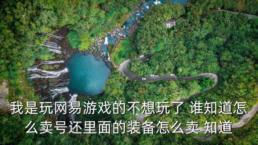 我是玩网易游戏的不想玩了 谁知道怎么卖号还里面的装备怎么卖 知道