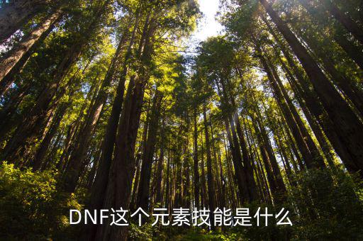 DNF这个元素技能是什么