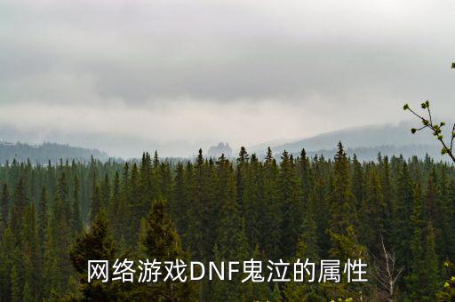 网络游戏DNF鬼泣的属性