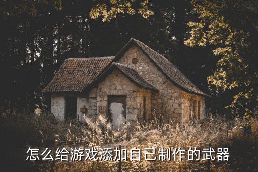 怎么给游戏添加自己制作的武器