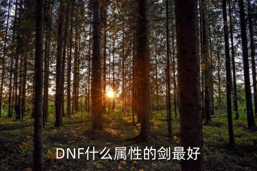 DNF什么属性的剑最好