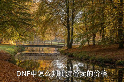 DNF中怎么判断装备卖的价格