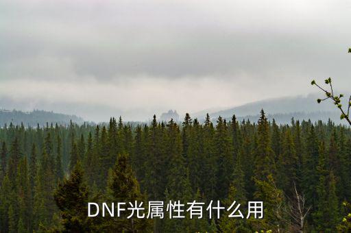 dnf有什么加光属性，DNF光属性有什么用